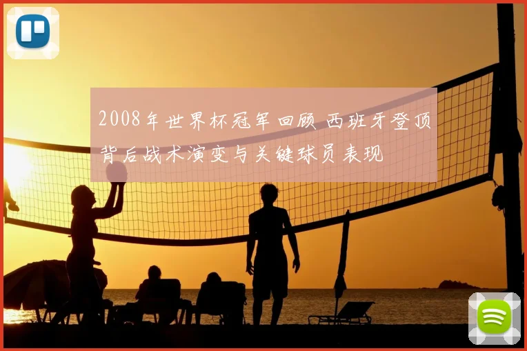2008年世界杯冠军回顾 西班牙登顶背后战术演变与关键球员表现